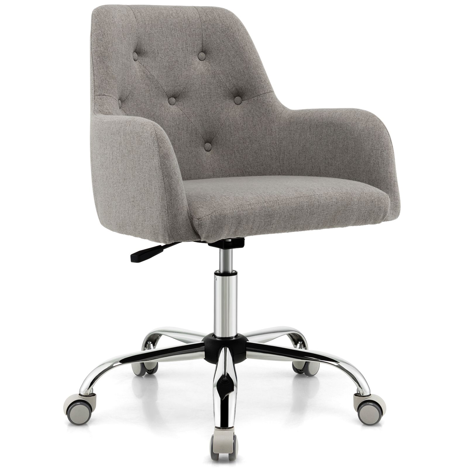 Height-adjustable Reception Chair with Rolling Casters for Office